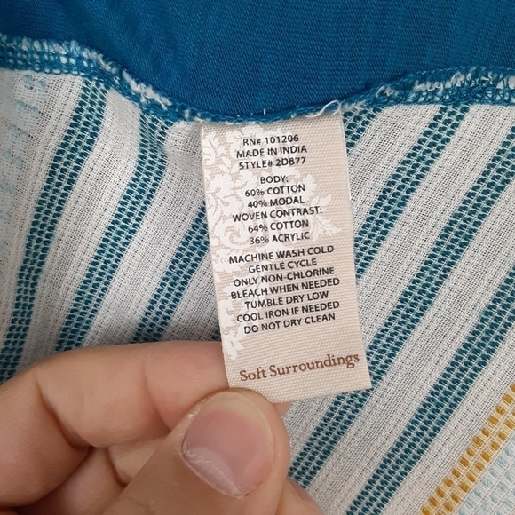 Soft Surroundings | Tunic Top in Stripe High Low - Picture 9 of 11